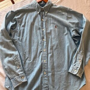 Ralph Lauren Denim Blue Button-Down Shirt L